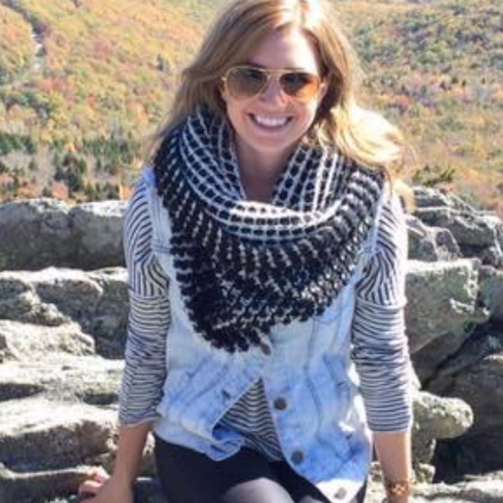 Distressed denim vest